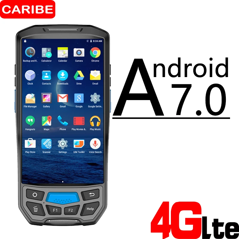 CARIBE 1D 2D الليزر الباركود ماسح ضوئي أندرويد PDA الصناعية عرة جامع البيانات المحمولة اللاسلكية 4G المحمول CARIBE 1D 2D الليزر الباركود ماسح ضوئي أندرويد PDA الصناعية عرة جامع البيانات المحمولة اللاسلكية 4G المحمول