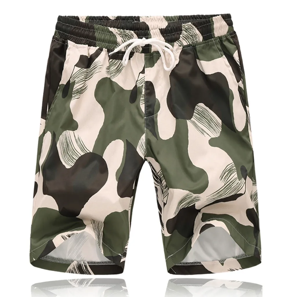 ISHOWTIENDA Гавайские плавательные пляжные шорты модные мужские с ремешками пляжный большого размера подходят спортивный быстрый сухой повседневные шорты, брюки# g4