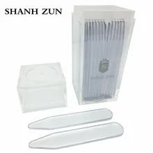 SHANH ZUN 30 Clear Plastic Dress Shirt Collar Stays Stiffeners Inserts point Collar in Clear Plastic Bottle SHANH ZUN 30 Clear Plastic Dress Shirt Collar Stays Stiffeners Inserts point Collar in Clear Plastic Bottle