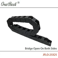 JFLO 1 Meter 25x25mm Wire Carrier cable Drag Chain Bridge Open on Both Sides Protection Towline