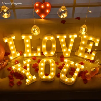 

LED Letter Night Light Handmade Environmental Protection Paper Alphabet Lights for Home Bar Festival Valentine's Day Confession