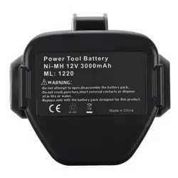 Новый 12 вольт Ni-MH Батарея для MAKITA 3,0 Ah 1233 1234 черный и серый