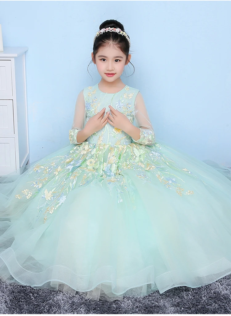 Aliexpress.com : Buy Glizt Girls Wedding Dresses 2017 New Light Blue