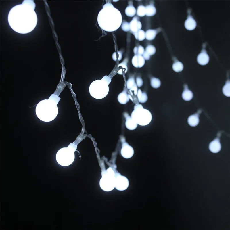 10 M Открытый Водонепроницаемый праздничное светодиодное освещение струнные Феи гирлянды светодиодный AA шарики на батарейке Строка Огни Xmas