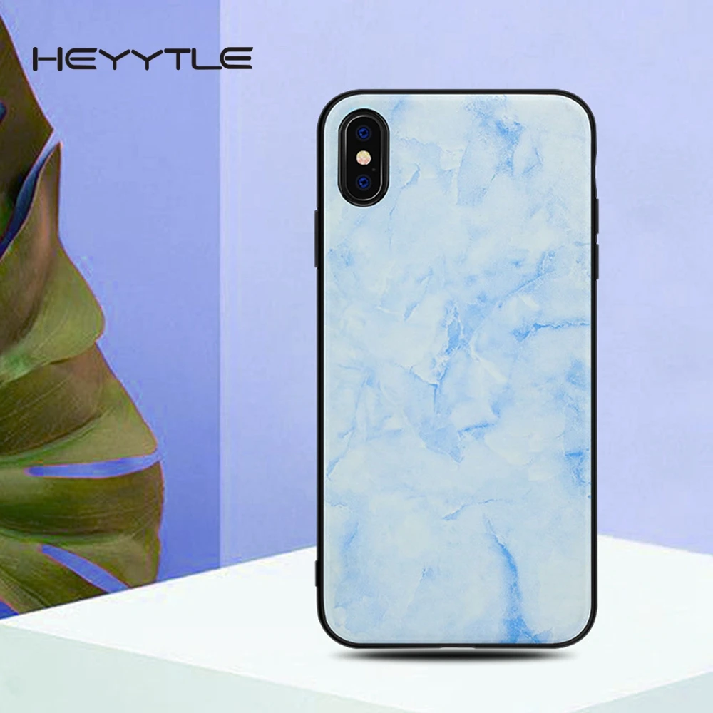 Heyytle мраморный чехол для iPhone X XR XS Max кожаный ультра тонкий из ПУ задней крышки 10