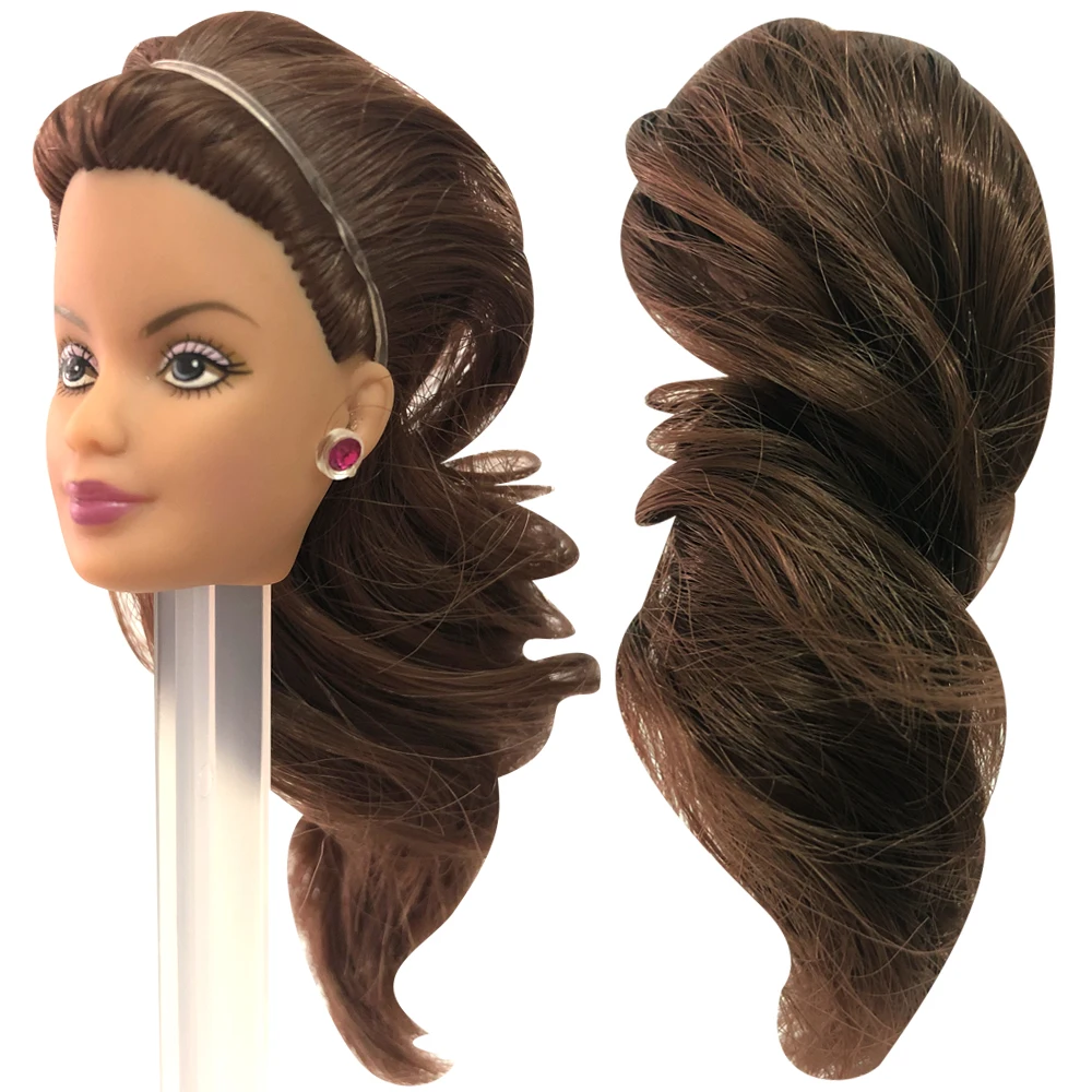 

NK One Pcs Doll Head With Long Hair For Girl Doll Accessories Best DIY Gift For Girls' 1/6 Doll 104A 6X