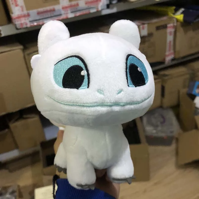 

How To Train Your Dragon 3 Light Fury Toothless Plush Toy Soft White Dragon Stuffed Doll 22cm Dropshipping