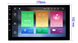 7 "2 DIN Android 8,0 универсальный автомобильный Радио DVD мультимедийный плеер gps навигации wi fi Bluetooth