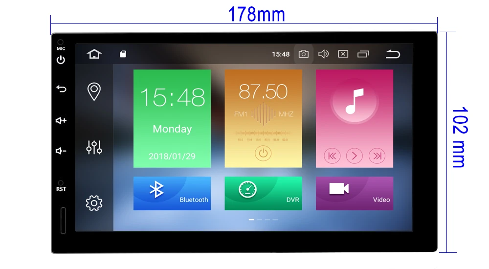 

7" 2 DIN Android 8.0 universal Car Radio DVD Multimedia Player GPS NAVIGATION WIFI Bluetooth