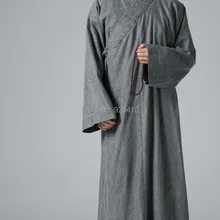 Унисекс осень и зима лен и хлопок буддийские монахи халат медитация лежал костюмы форма боевых искусств Zen аббат одежда yxs-87