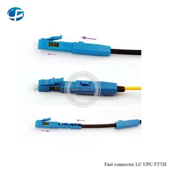 

Free shipping 50 pcs/lot original LC UPC FTTH fiber optic fast connector singlemode FTTH Embedded LC UPC Fast Connector