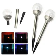 Solar Light Solar Energy Insert The Ground Crack Light Lawn Light Led Colorful Glass Ball Light ruts ruts the crack picture