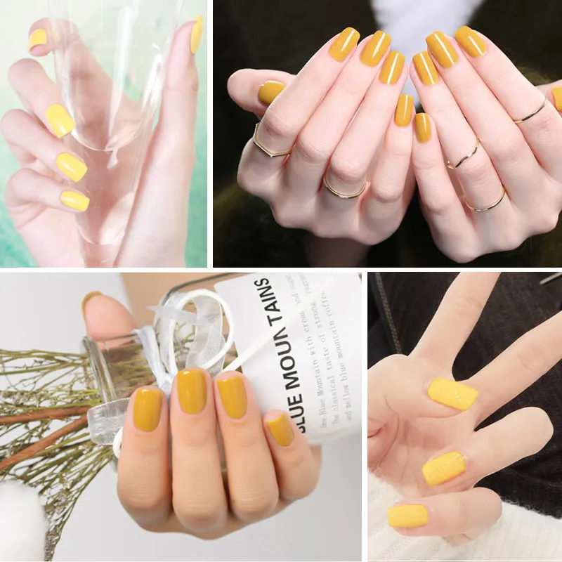 MIZHSE 7 мл; Гель-лак для ногтей УФ светодиодный гель телесный лак отмачиваемый чистый цвет желтый цвет для дизайна ногтей основа гель геллак краска Топ