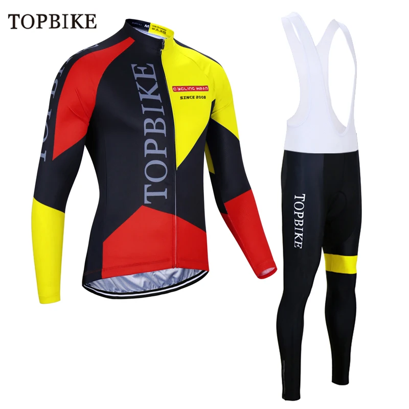 TOPBIKE Pro Велоспорт Джерси наборы traje ciclismo mujer с длинным рукавом гоночный велосипед велосипедная Одежда MTB Велосипедное платье велосипедный наряд