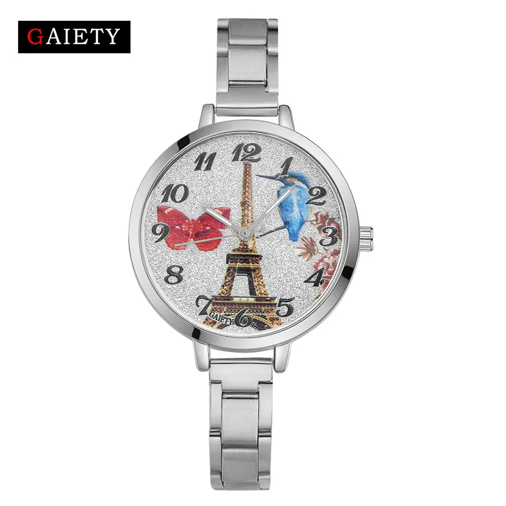 

Luxury Brand Watch Women Steel Watches Man Owl Flower Pattern Analog Quartz Clock Ladies Watch Waches zegarek damski montre 2019