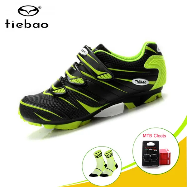 Tiebao zapatillas ciclismo mtb велосипедная обувь pedales bicicleta mtb triatlon мужские и женские дышащие самоблокирующиеся спортивные кроссовки - Цвет: Cleats for 816A G