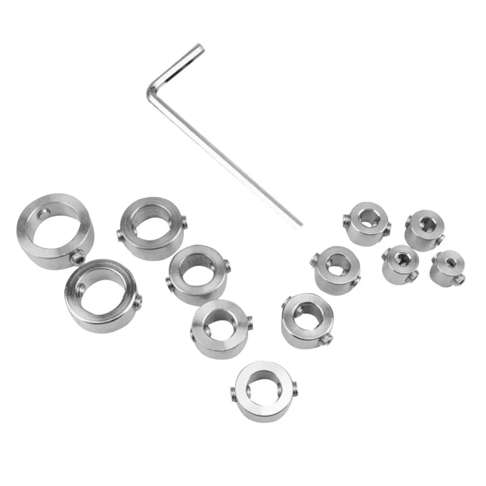 

Drill Bit Stop Collar Ring Stainless Steel Woodworking Tools 12 Kinds Of Optical Axis Bit Locator Limiter Limiting Stopper