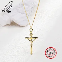Vintage Necklace Handmade Choker Cross Pendant Gold Kolye Collares Jewelry Collier Pure 925 Sterling Silver Necklace For Women Vintage Necklace Handmade Choker Cross Pendant Gold Kolye Collares Jewelry Collier Pure 925 Sterling Silver Necklace For Women