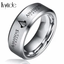 Assassin symbols кольцо на палец серебряное золото кольца из нержавеющей стали для мужчин титановые металлические кольца подарок стальное кольцо игра Прямая