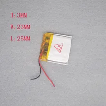 3.7 V Polymer lithium rechargeable battery 302325/302525 MP3 Bluetooth headset / equipment/micro