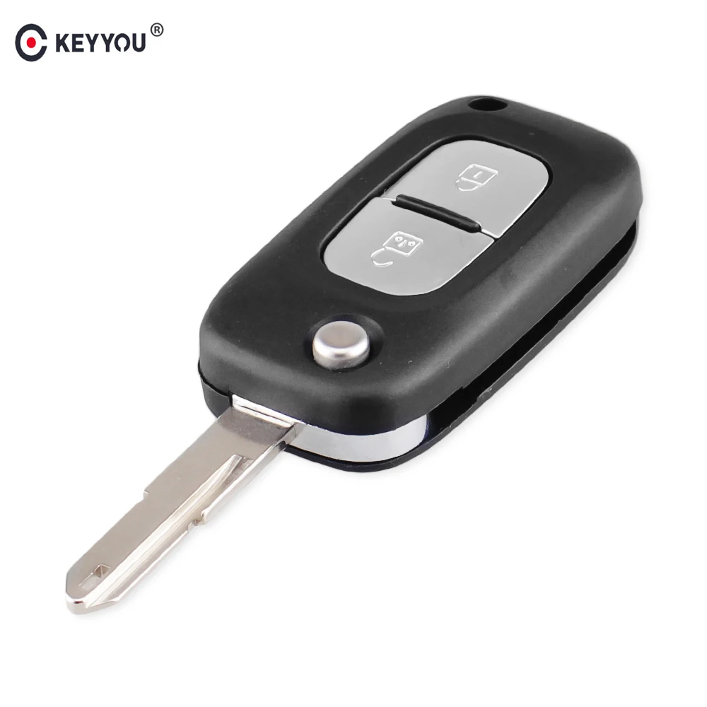 KEYYOU 2 Buttons Remote Flip Folding Car Key Shell for Renault Case Cover Car-styling Replacement | Автомобили и мотоциклы