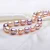 Conjuntos de joyas de perlas de agua dulce para mujer, conjuntos de perlas naturales reales, joyería para esposa, pulsera, collar, regalos de fiesta ► Foto 2/5
