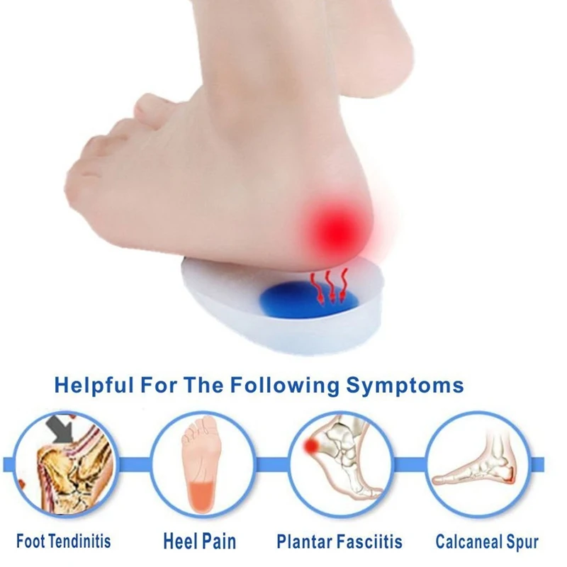 1 пара Гелеобразные напяточники чашки Plantar Fasciitis Вставки колодки-Силиконовая полоска от натирания на пятку чашки колодки для кости Шпоры