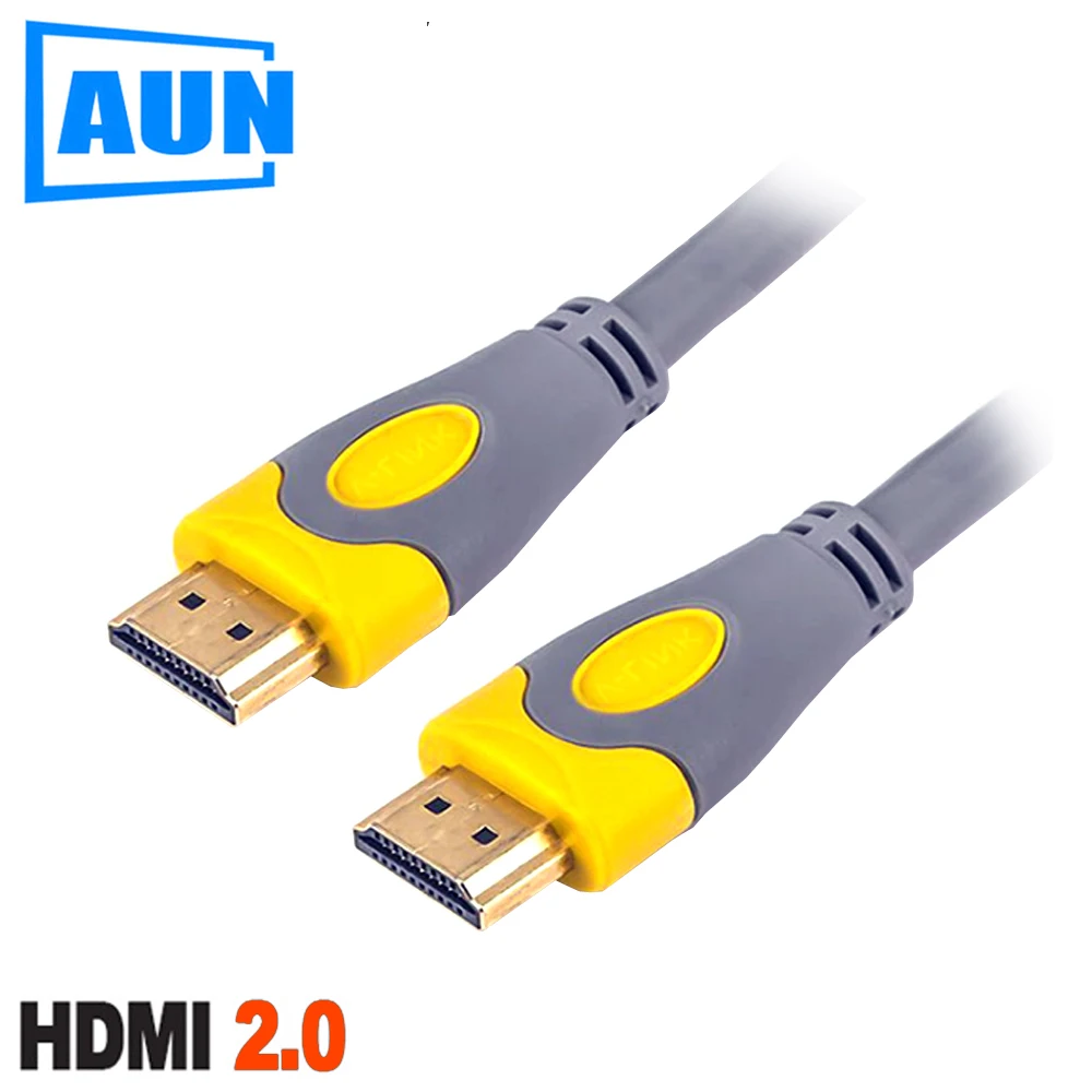 AUN 1,5 m, 3 m HDMI 2,0 Версия бескислородной меди HDMI кабель. Поддержка 3D, 1080 P, 2 K, 4 K для мини-проектор, ТВ, HD монитор