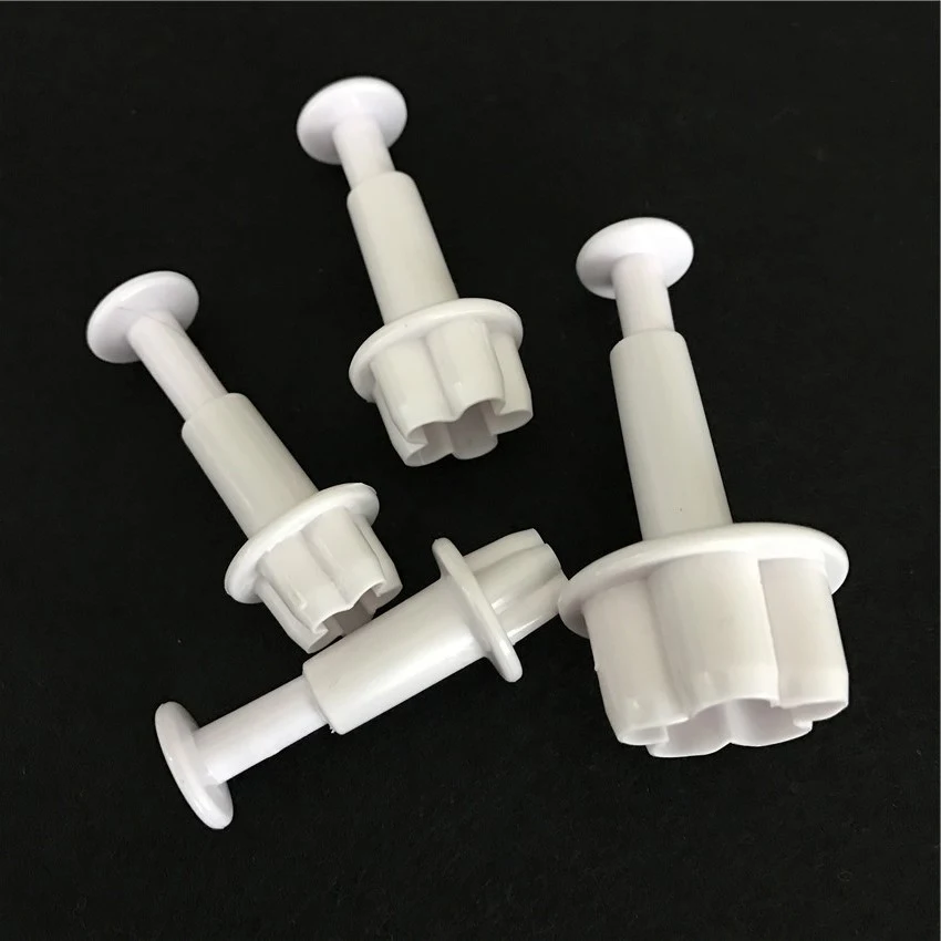 

4Pcs/Set Christmas Kitchen Plum Flower Plunger Fondant Cookie Decorating Tools sugarcraft cake decorating fondant cutters tools