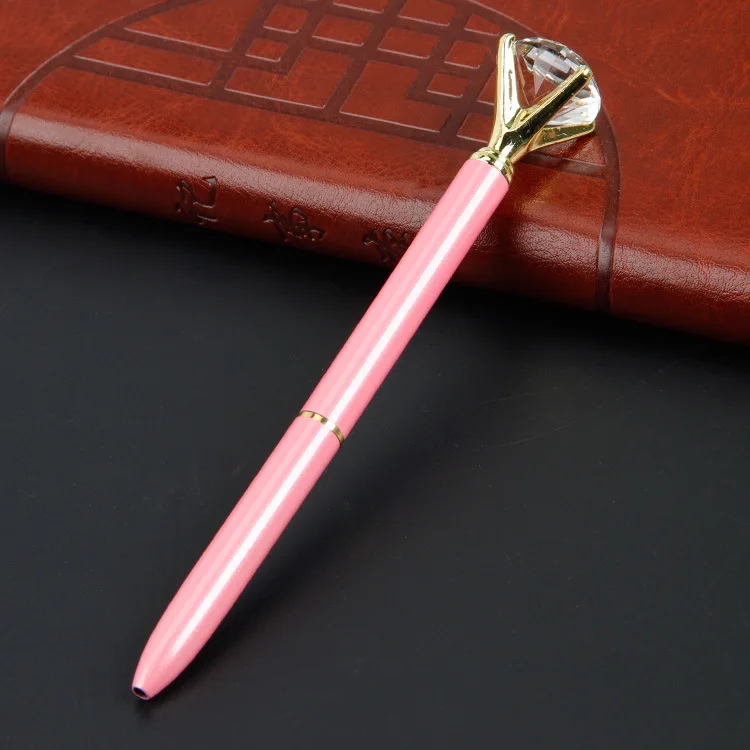 Милая жемчужная шариковая ручка, Кристальное стекло, алмазная металлическая шариковая ручка, красивая подарочная ручка, школьные офисные принадлежности - Цвет: A-a8h