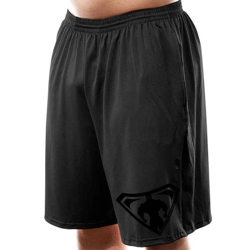 Летние новые модные мужские спортивные пляжные шорты, брюки из хлопка для бодибилдинга, шорты для фитнеса, повседневные спортивные шорты для мужчин - Цвет: black chaoren