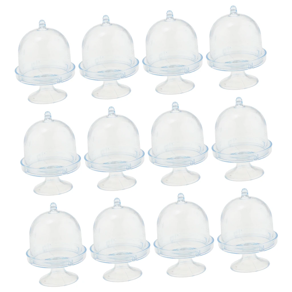 12Pieces Acrylic Cup Shape Candy Box Sweet Gift Box Party Home Decoration - Цвет: Blue