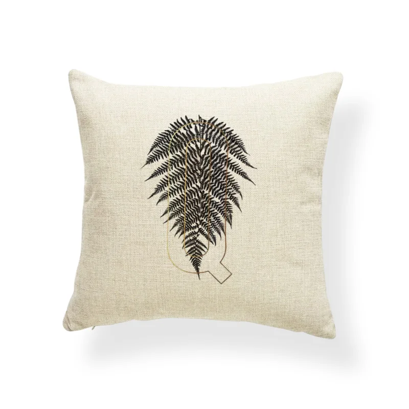 17 Завод письмо Palmier Чехлы монстера Evergreen подушки Nordic Стиль медитации посуда бросить подушку 45X45 см белье на заказ - Цвет: 17