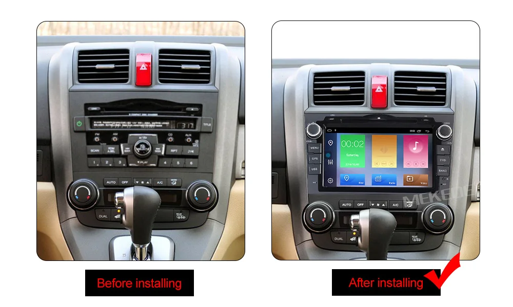 Clearance MEKEDE 2+32G Android 9.1 Car dvd player GPS Navigation For Honda CRV 2007-2011 +wifi+BT+SWC+RDS multimedai player 7