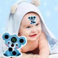 Blue 10 шт./компл. стикер с рисунком из мультфильма ЖК-дисплей лобные Термометры высокая температура тела Температура Тесты Лидер продаж для детей уход термометр - Цвет: Blue