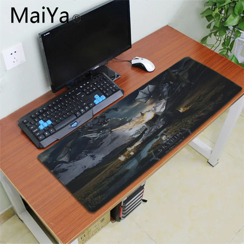 Maiya резиновый коврик для мыши the elder scrolls v skyrim прочный Настольный коврик для мыши резиновый компьютерный игровой коврик для мыши