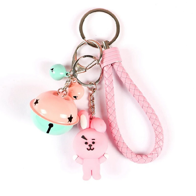2018 BTS Cartoon Car Keychain JIMIN Tata Acrylic Keyring Korean Fashion