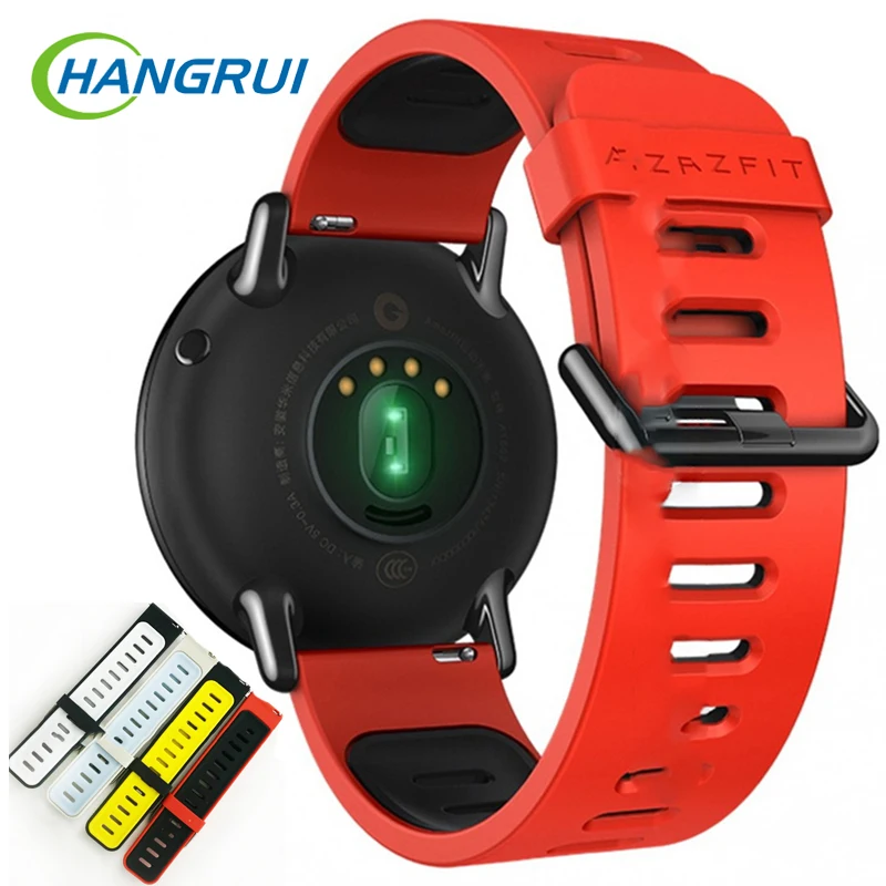 Сменный силиконовый ремешок для xiaomi huami amazfit pace stratos 2/2s smart watch 22 мм ремешок для samsung gear frontier/classic