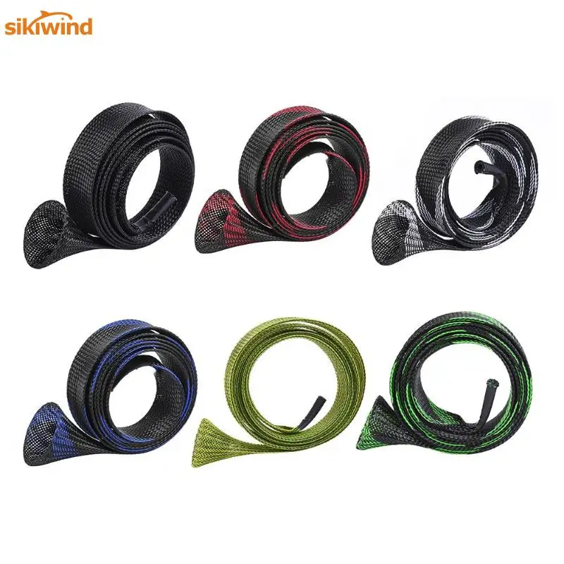 

35mmX170cm Fishing Rod Cover Expandable Braided Mesh Fishing Rod Bag Pole Sleeve Cover Glove Protector Jacket Wrap Fish Tackle