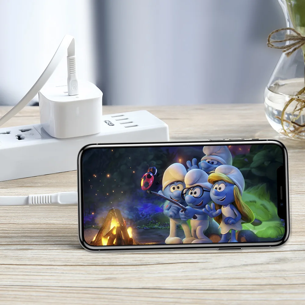 BASEUS USB PD Быстрый Зарядное устройство Набор для iPhone X 8 плюс Великобритания