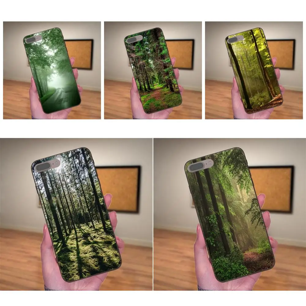 Новые зеленые лесные высокие деревья сумки из ТПУ чехлы для Samsung Galaxy A3 A5 A6 A6s A7 A8 A9