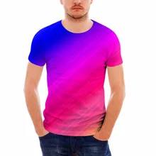 FORUDESIGNS футболка для бега для мужчин с коротким рукавом с постепенным изменением печати быстросохнущая Мужская спортивная одежда для тренажерного зала фитнес-топ