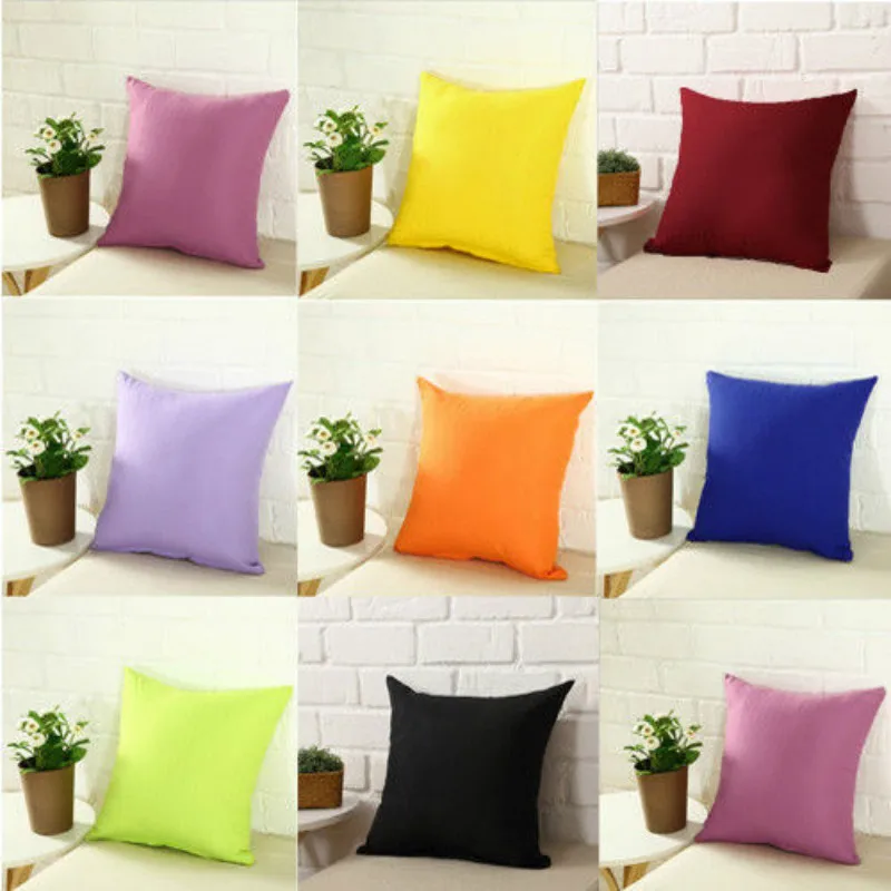 

2018 Newest Hot Plain Dyed Pillowcover 100% Percale Soft Cotton Pillow Case Home Textile