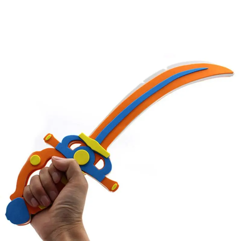 OOTDTY EVA Игрушка пирата меч DIY Безопасность 3D головоломка пенные игрушки детские игрушки ролевые игры подарок для мальчиков