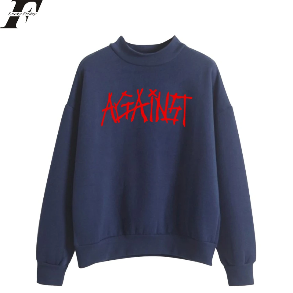 LUCKYFRIDAYF V The Same Style Print Anime Sweatshirt Long Turtleneck ...