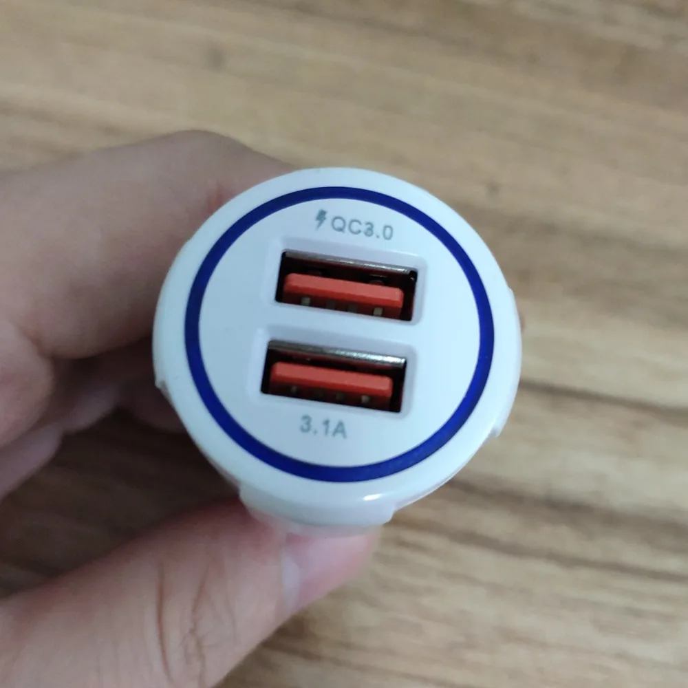 Автомобильное зарядное устройство DIYKIT Quick Charge 3 0 мобильный телефон Dual Usb адаптер