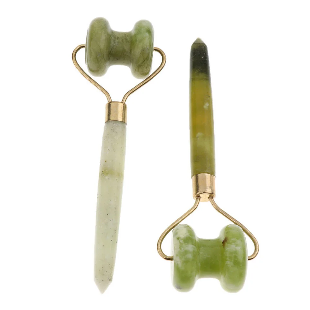 

Facial Massage Roller Women Jade Stone Face Lift Hands Scraping Facial Masager Roller Relaxing Full Body Massaging Tool11.11