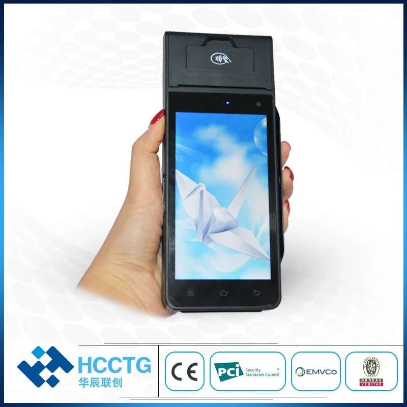 

Free SDK Handheld Mobile POS Terminal 4G 1D 2D Barcode Reading 58mm Thermal Printer Smart Card NFC Card MSR Android PDA