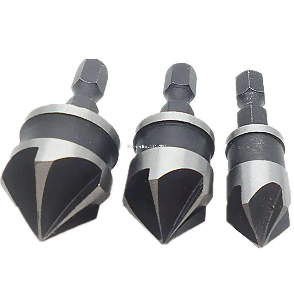 Countersink Bit Set 3-Piece 12mm 16mm 19mm