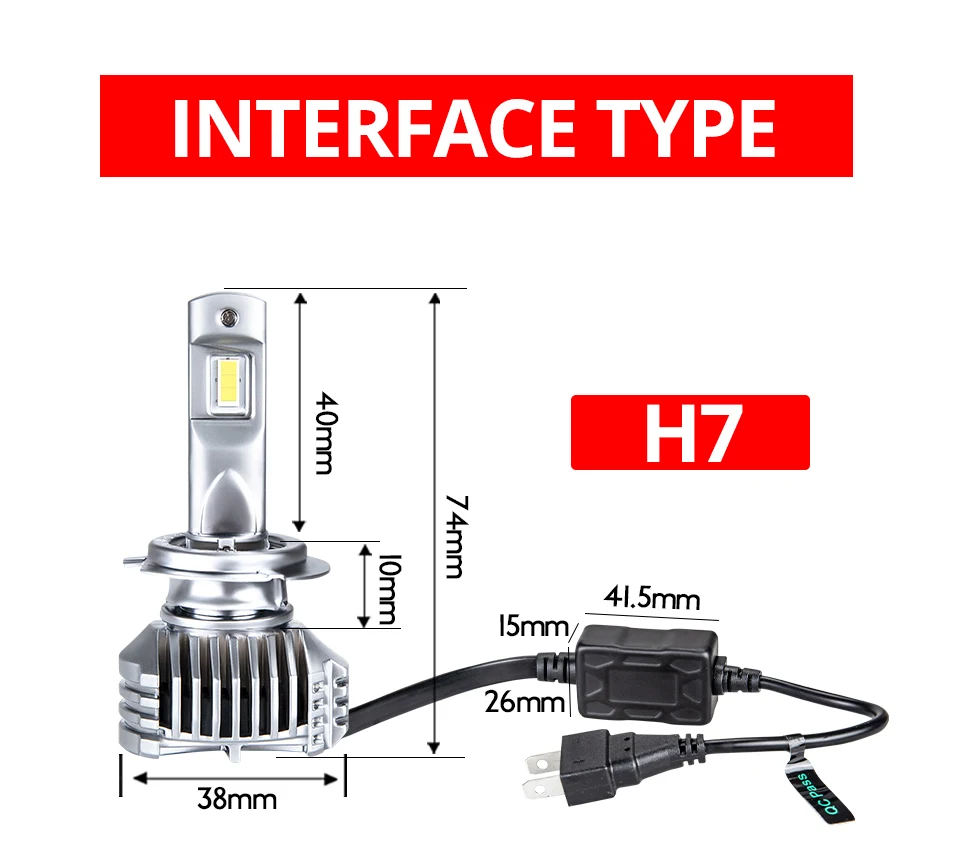 Ультратонкая светодиодная лампа Avacom h8 H15 h11 для автомобильных фар P12, светодиодная противотуманная фара, 15000лм, 6500 K, h1, H4, H7, 9005, 9006, 360 °, Регулируемая лампа